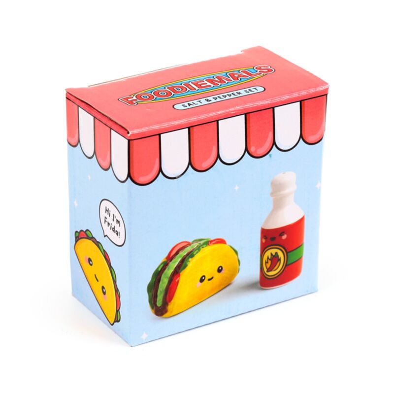 Frida the Taco & Hot Sauce Foodiemals Ceramic Salt & Pepper Set SP111