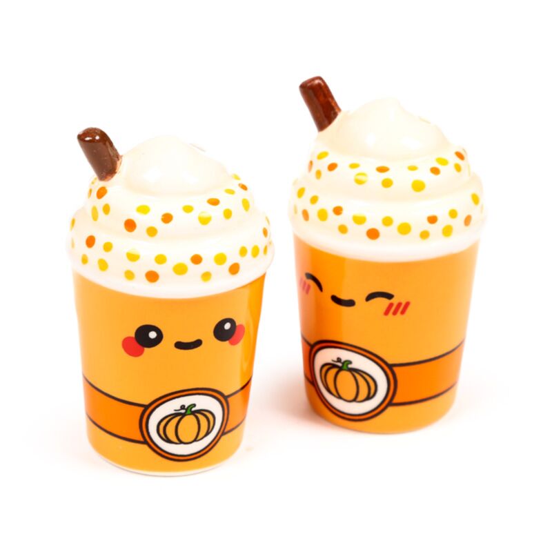 Hazel the Pumpkin Spiced Latte Foodiemals Ceramic Salt & Pepper Set SP116