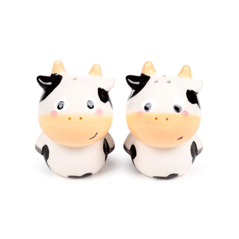Black and White Cow Ceramic Salt & Pepper Set SP121