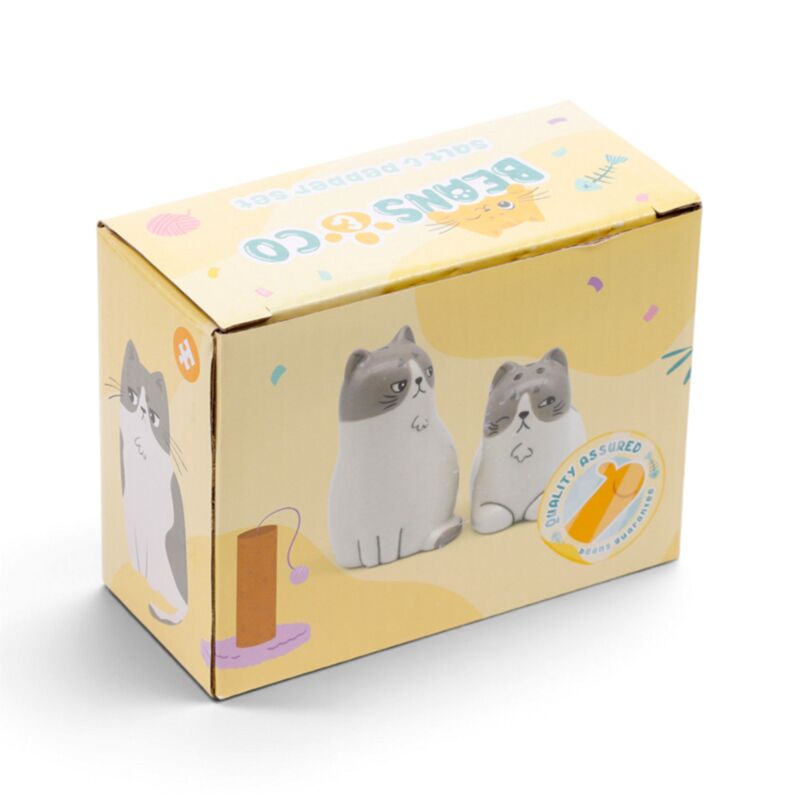 Beans & Co Cats Ceramic Salt & Pepper Set SP123