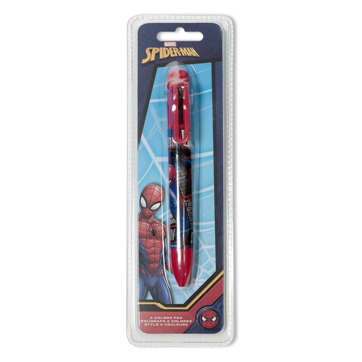 Marvel 6 Colour Spiderman Pen SP50014
