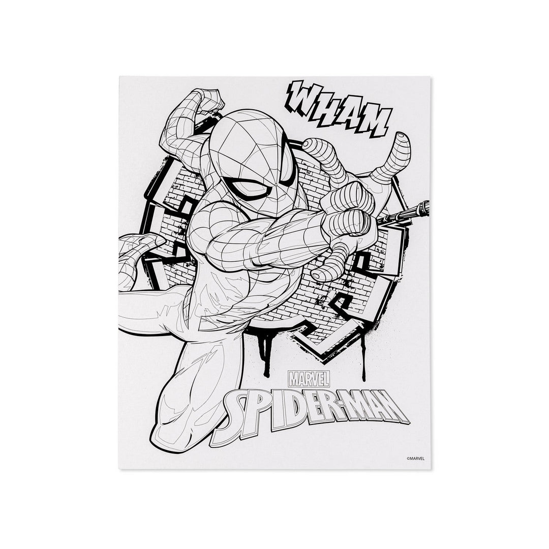 Marvel 12 Pcs Colour By Numbers Activity Spiderman Set SP50043