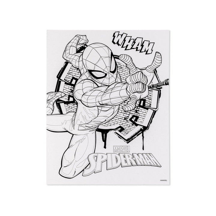 Marvel 12 Pcs Colour By Numbers Activity Spiderman Set SP50043