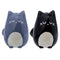 Feline Fine Black & Grey Cat Ceramic Salt & Pepper Set SP88