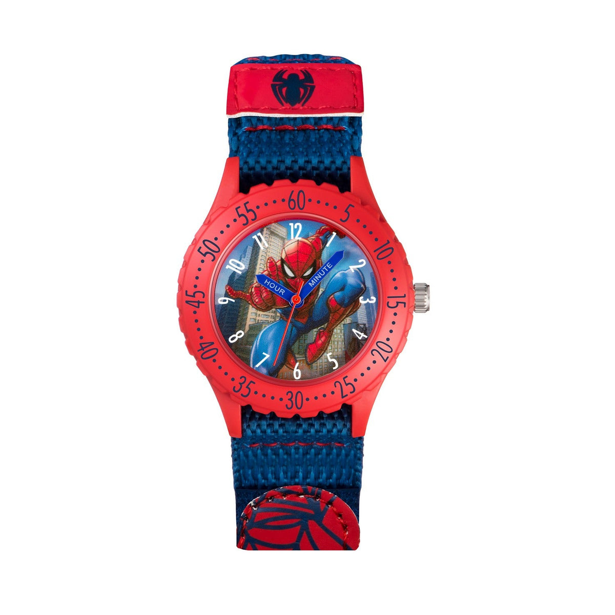 Marvel Spider-Man Fabric Strap Time Teacher Textile Pink Watch SPD3495ARG