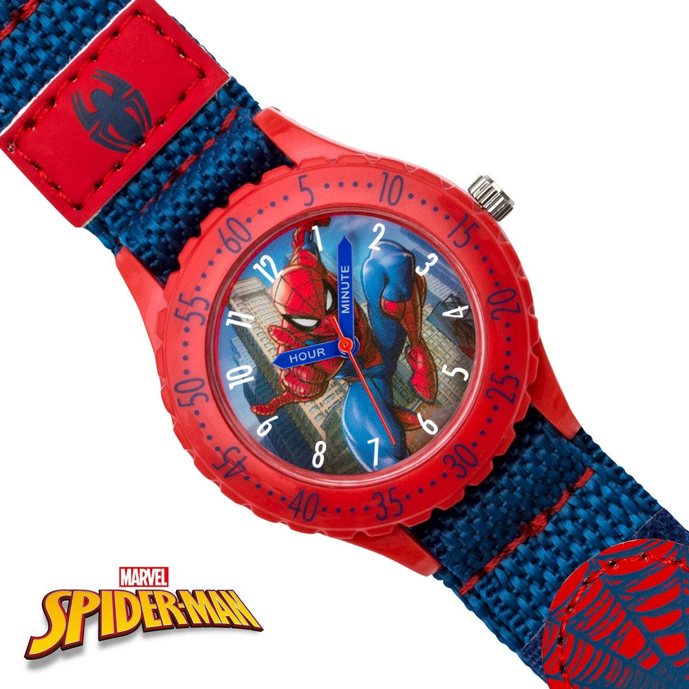 Marvel Spider-Man Fabric Strap Time Teacher Textile Pink Watch SPD3495ARG