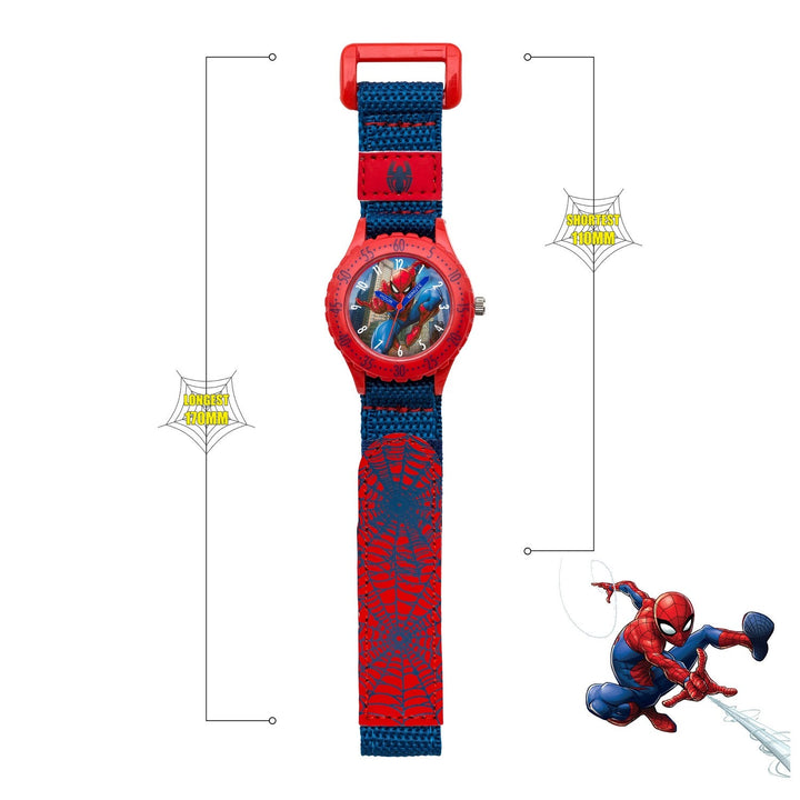 Marvel Spider-Man Fabric Strap Time Teacher Textile Pink Watch SPD3495ARG