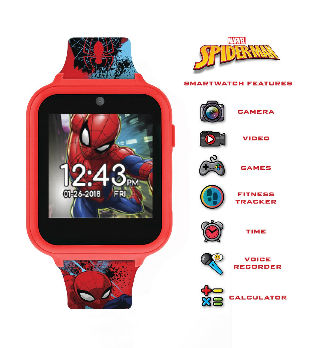 Marvel Spiderman Printed Strap Interactive Red Watch SPD4588ARG