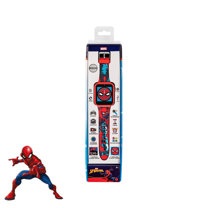 Marvel Spiderman Printed Strap Interactive Red Watch SPD4588ARG