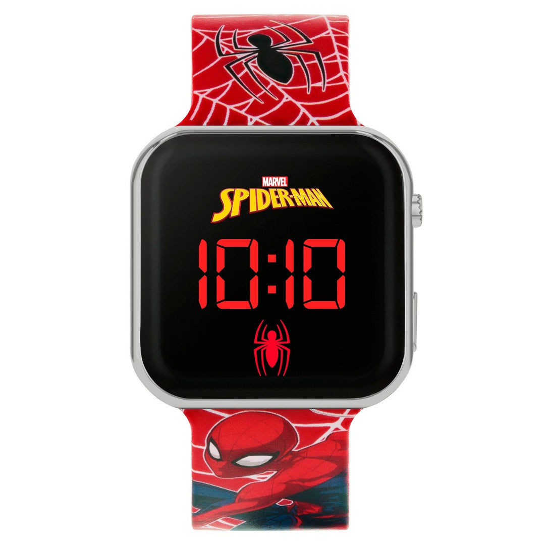 Marvel Spider-Man Printed Strap Led Red Watch SPD4719ARG