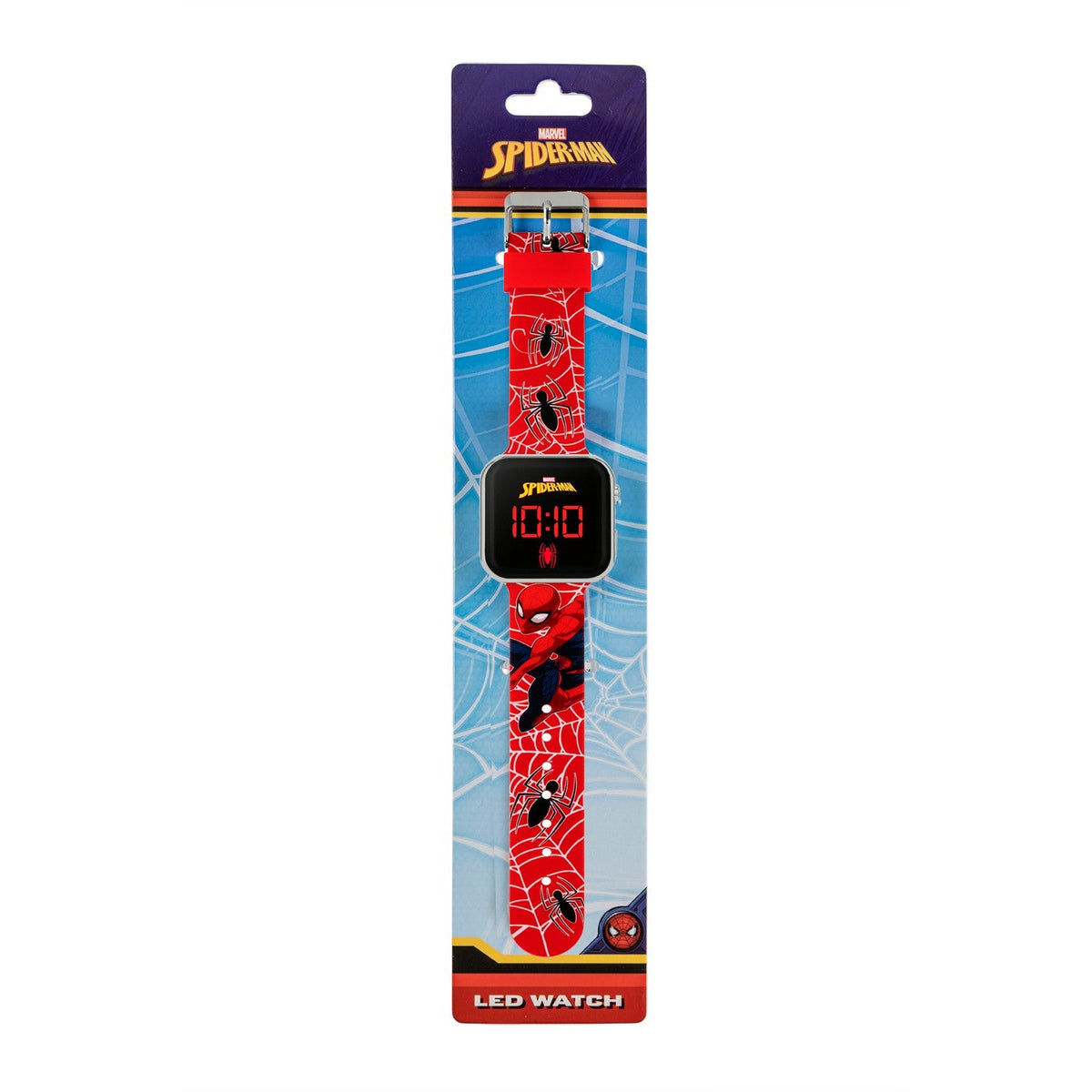 Marvel Spider-Man Printed Strap Led Red Watch SPD4719ARG