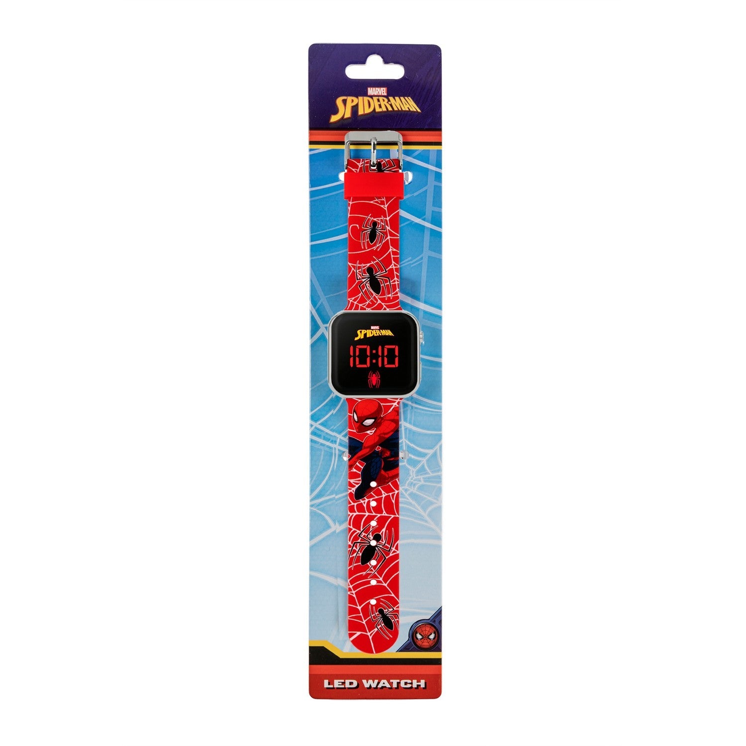 Marvel Spider-Man Printed Strap Led Red Watch SPD4719ARG