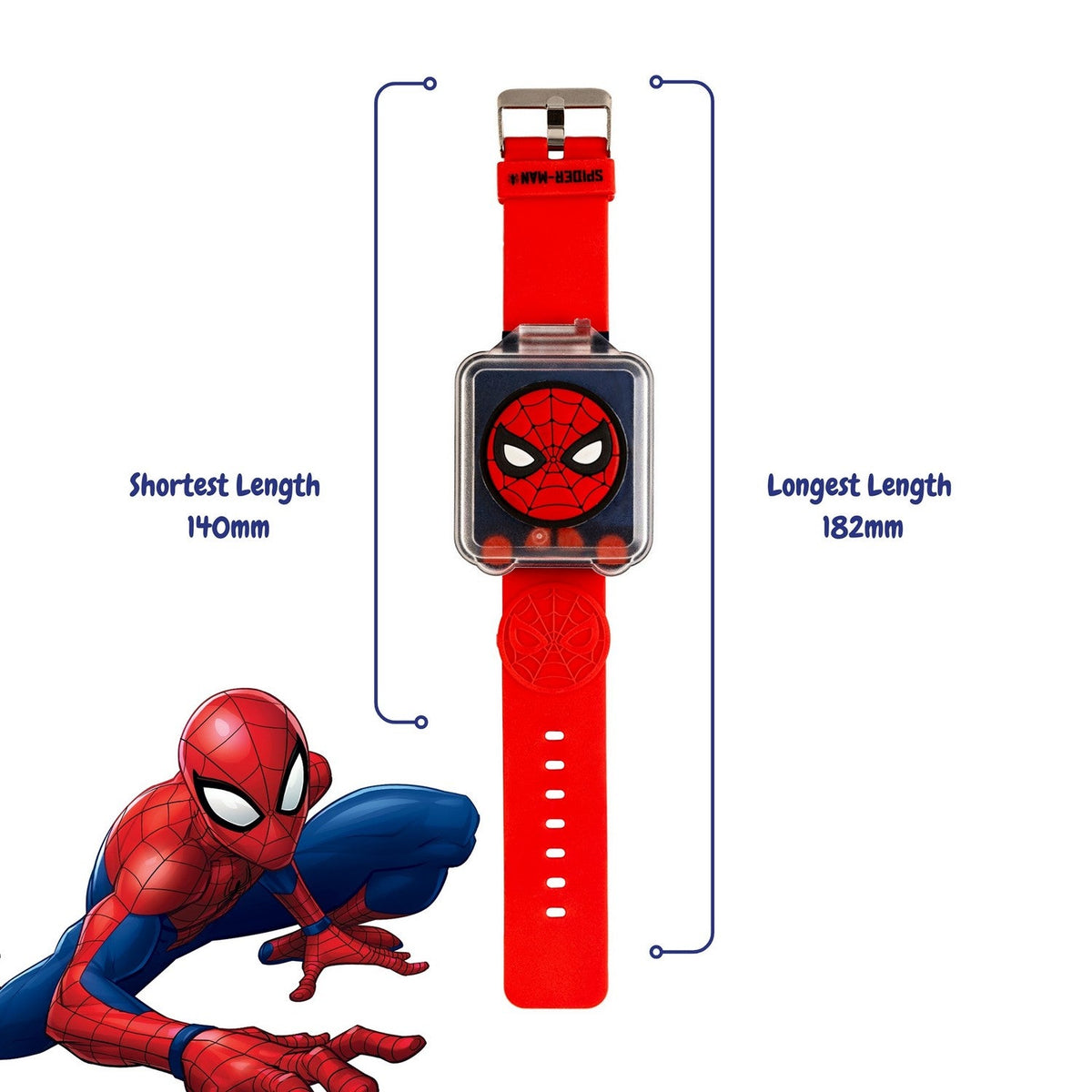 Marvel Spiderman Red Strap Learning Watch SPD4753ARG