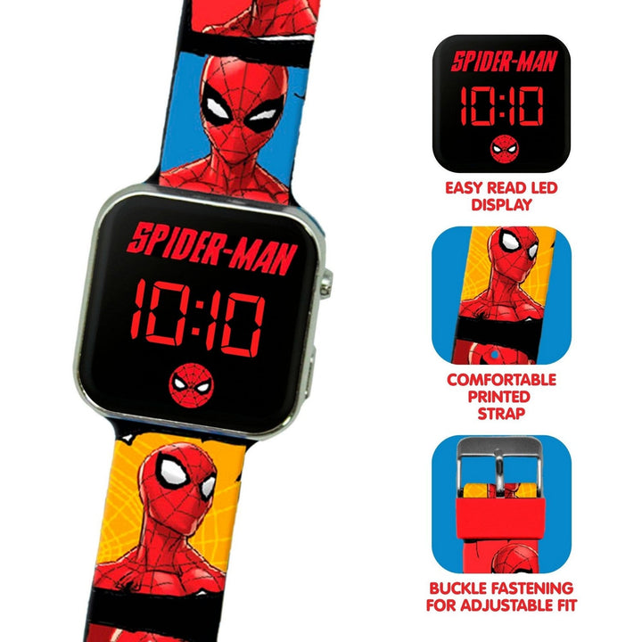 Marvel Spiderman Led Red Watch SPD4903