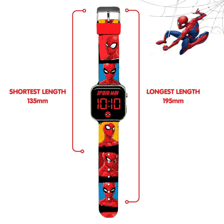 Marvel Spiderman Led Red Watch SPD4903