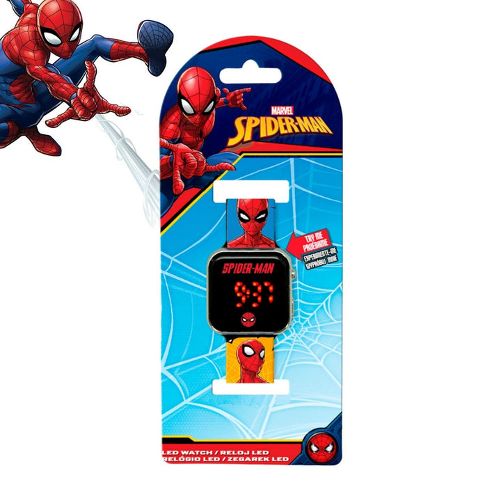 Marvel Spiderman Led Red Watch SPD4903