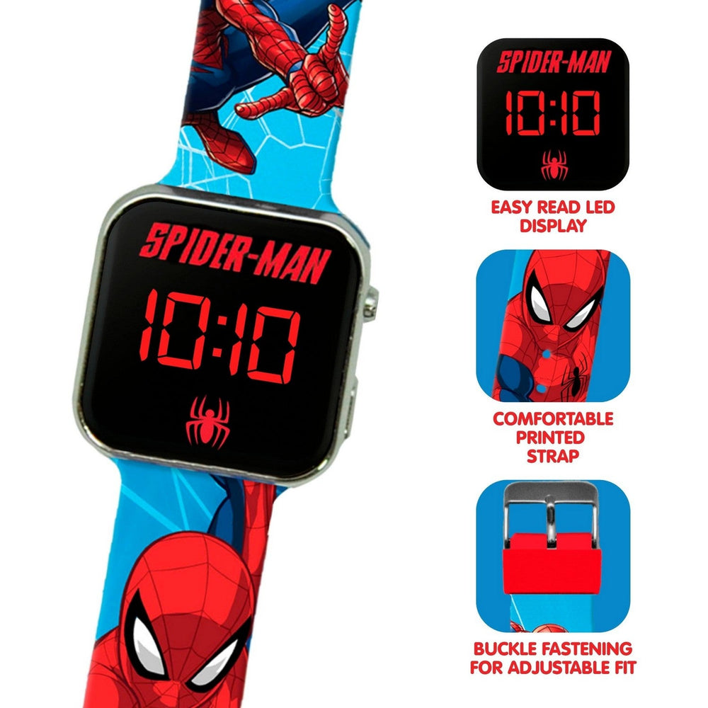 Marvel Spiderman Led Red Watch SPD4987