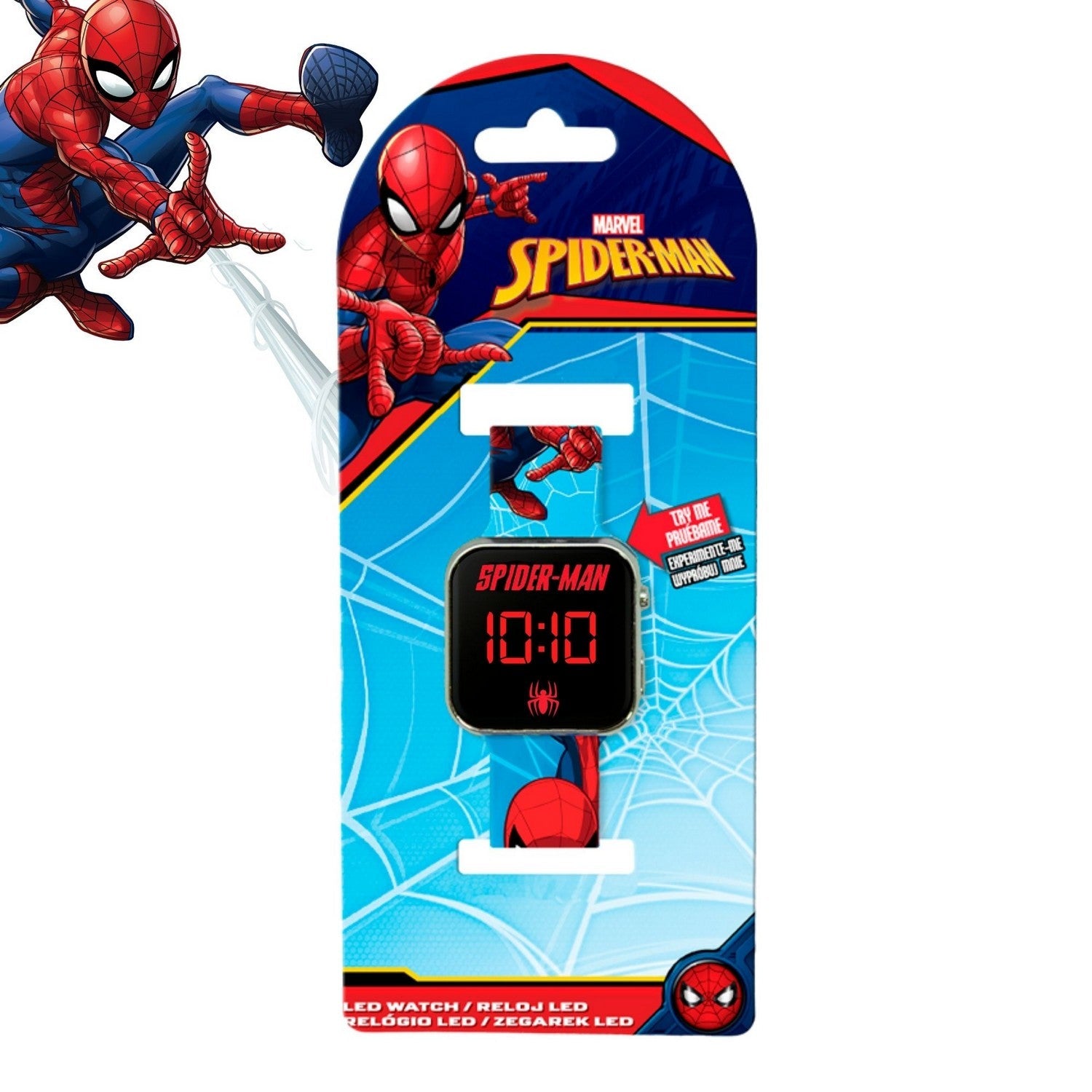 Marvel Spiderman Led Red Watch SPD4987