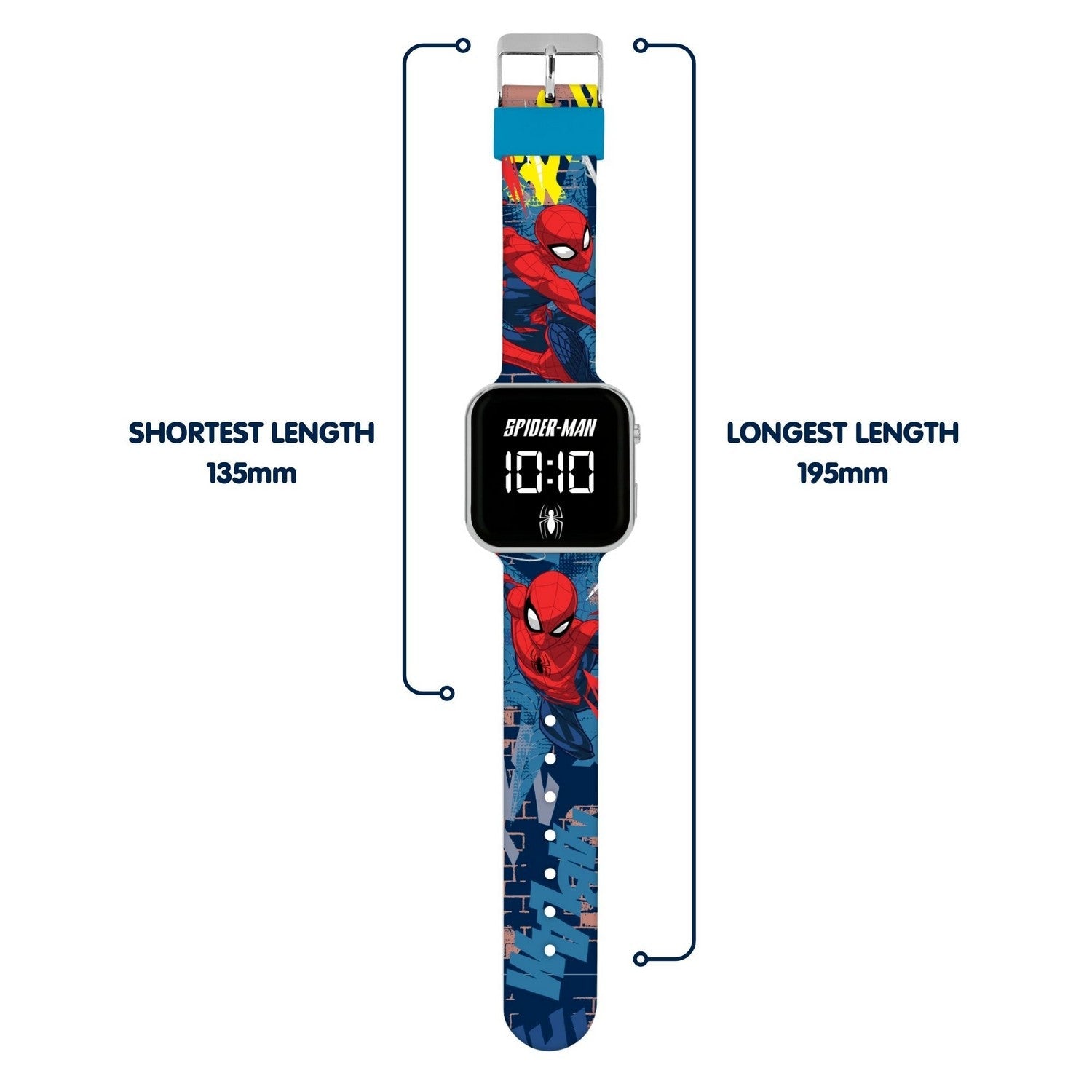 Marvel Spiderman Printed Led Watch SPD7101