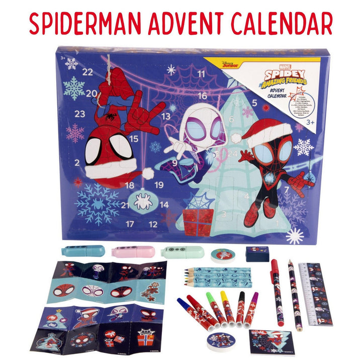 Marvel 24 Door, 38 Pcs Stationary Advent Calendar Spidey And Friends SPF24-6807