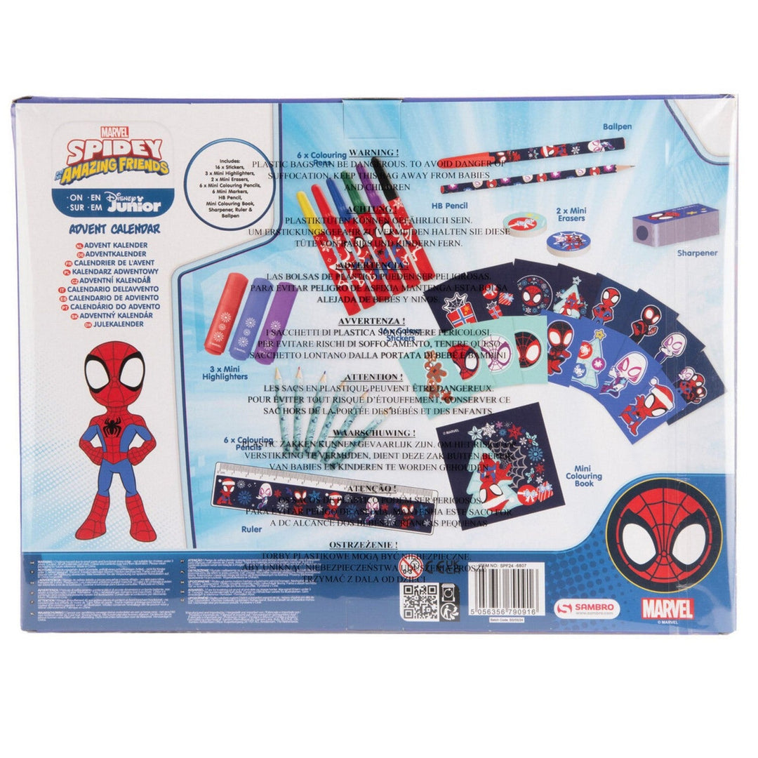 Marvel 24 Door, 38 Pcs Stationary Advent Calendar Spidey And Friends SPF24-6807