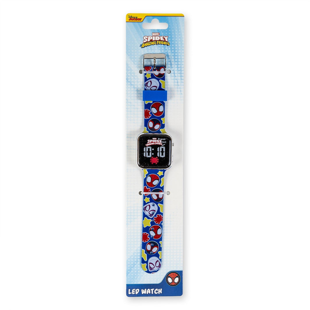 Marvel Spidey Amazing Friends Printed Strap Led Watch SPF4018