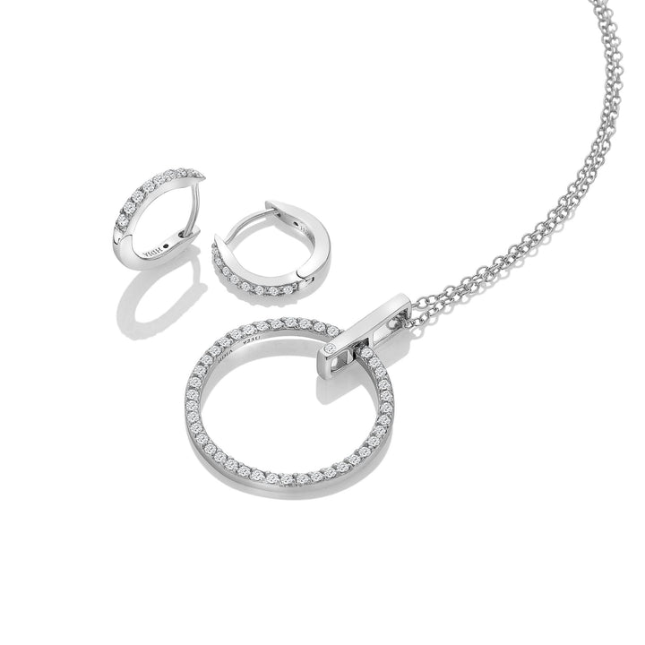 Constant Pendant And Earring Set SS142