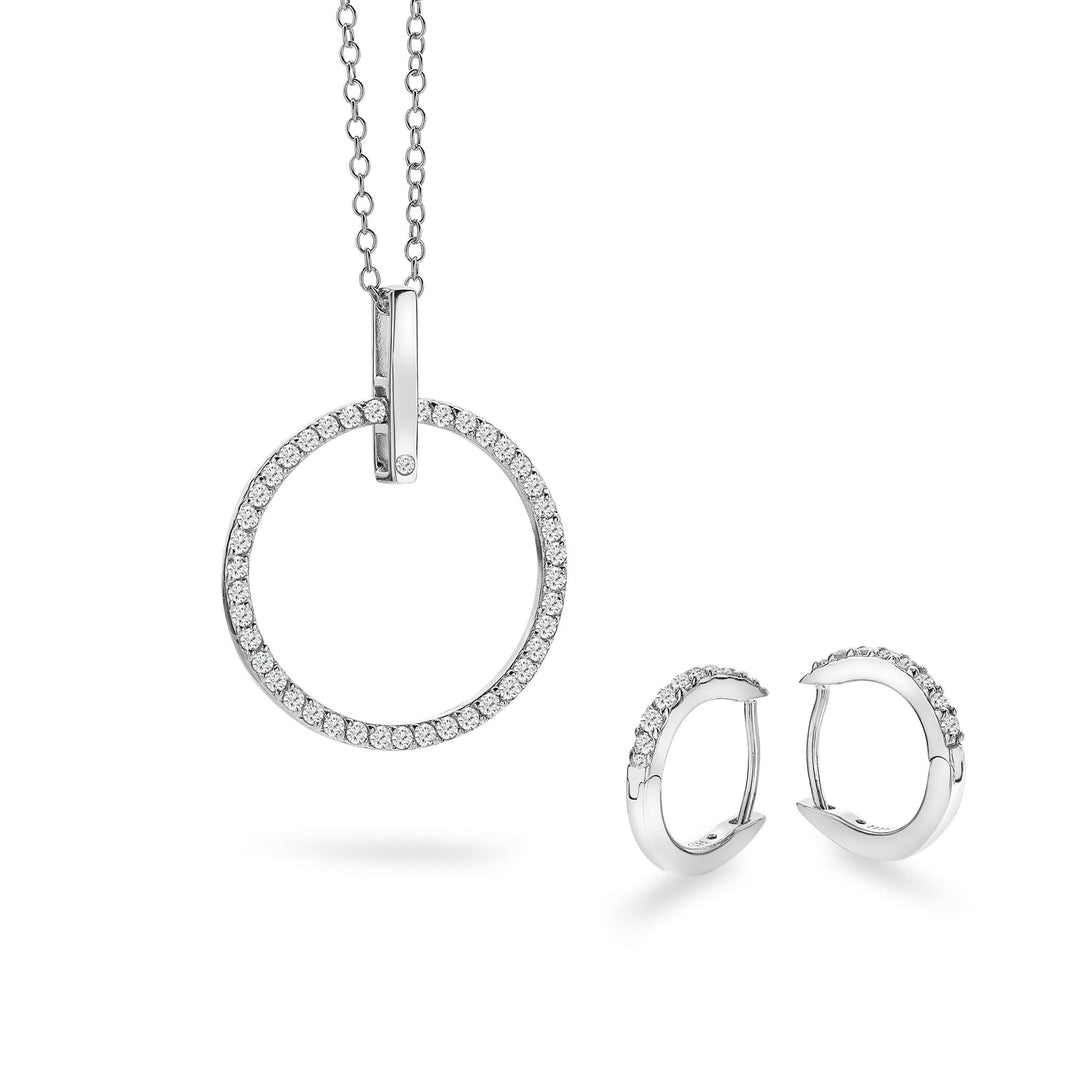 Constant Pendant And Earring Set SS142
