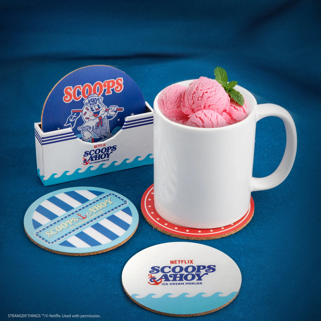 Stranger Things Set of 4 Coasters Scoops Ahoy CR4180
