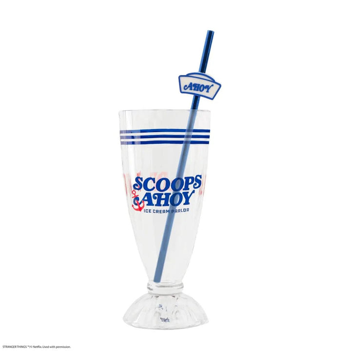 Stranger Things Scoops Ahoy Milkshake Glass Set CR4284