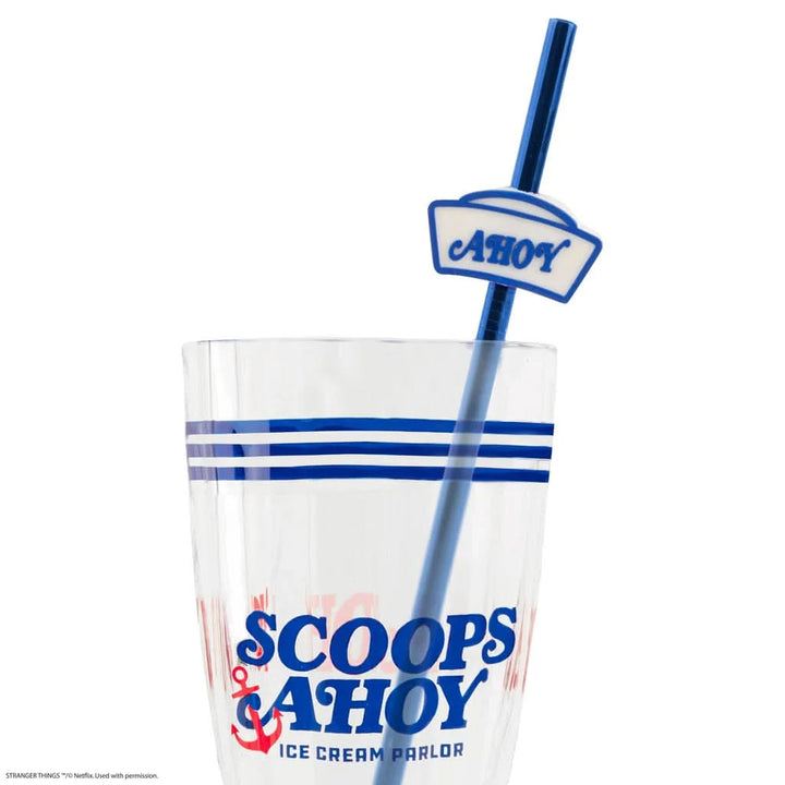 Stranger Things Scoops Ahoy Milkshake Glass Set CR4284
