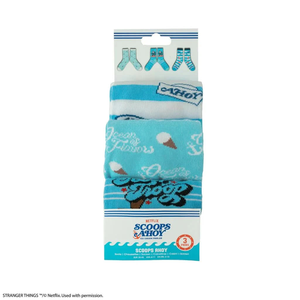 Set Of 3 Scoops Ahoy Socks CR1680