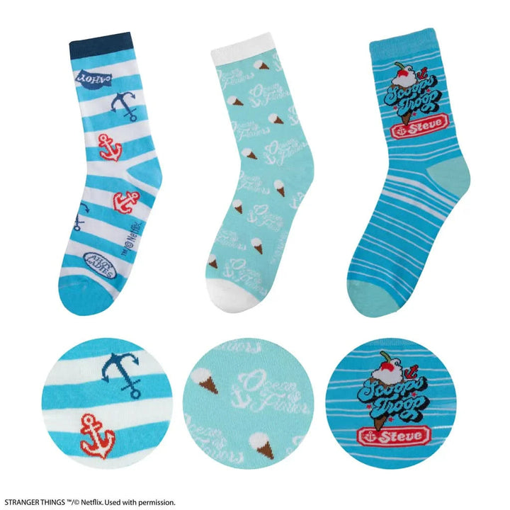 Set Of 3 Scoops Ahoy Socks CR1680