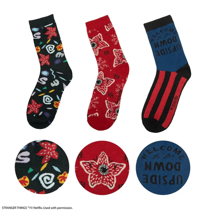 Stranger Things Set Of 3 Stranger Things Socks CR1686