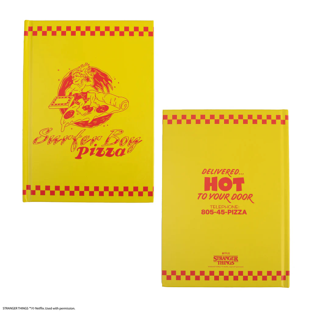 Stranger Things Hardcover Notebook Surfer Boy Pizza CR5184