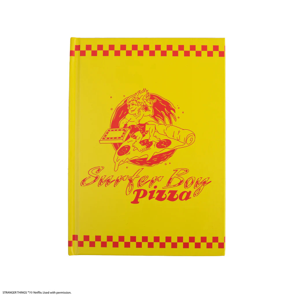 Stranger Things Hardcover Notebook Surfer Boy Pizza CR5184