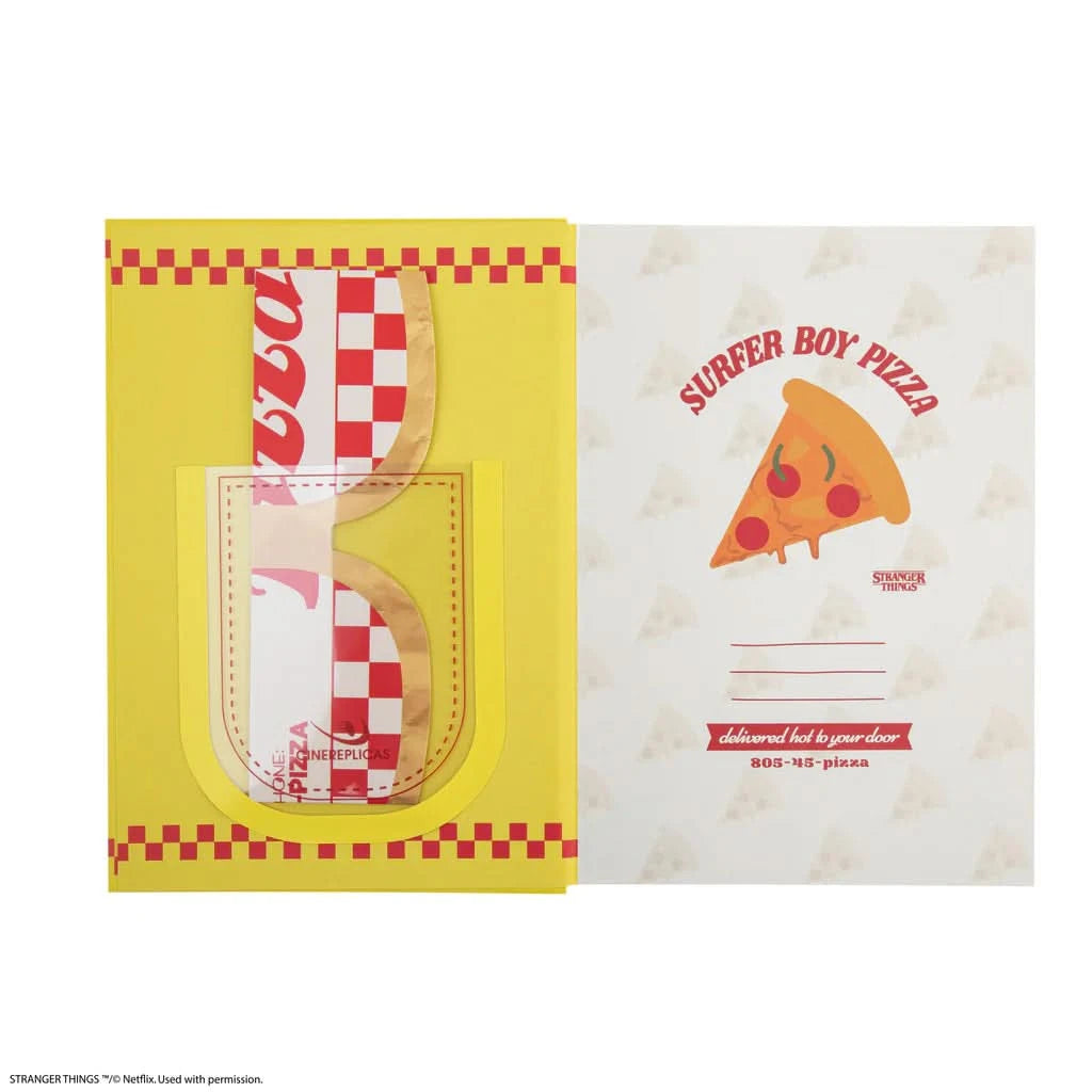 Stranger Things Surfer Boy Pizza Hardcover Notebook CR5184