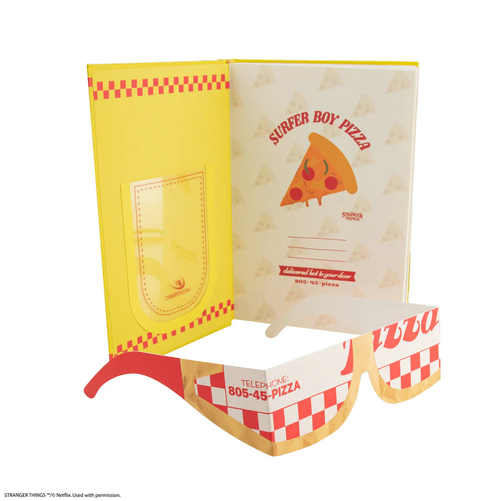 Stranger Things Hardcover Notebook Surfer Boy Pizza CR5184
