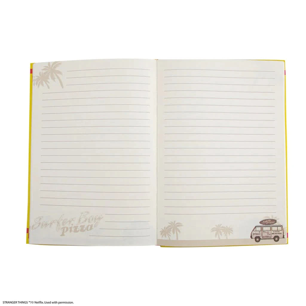 Stranger Things Surfer Boy Pizza Hardcover Notebook CR5184