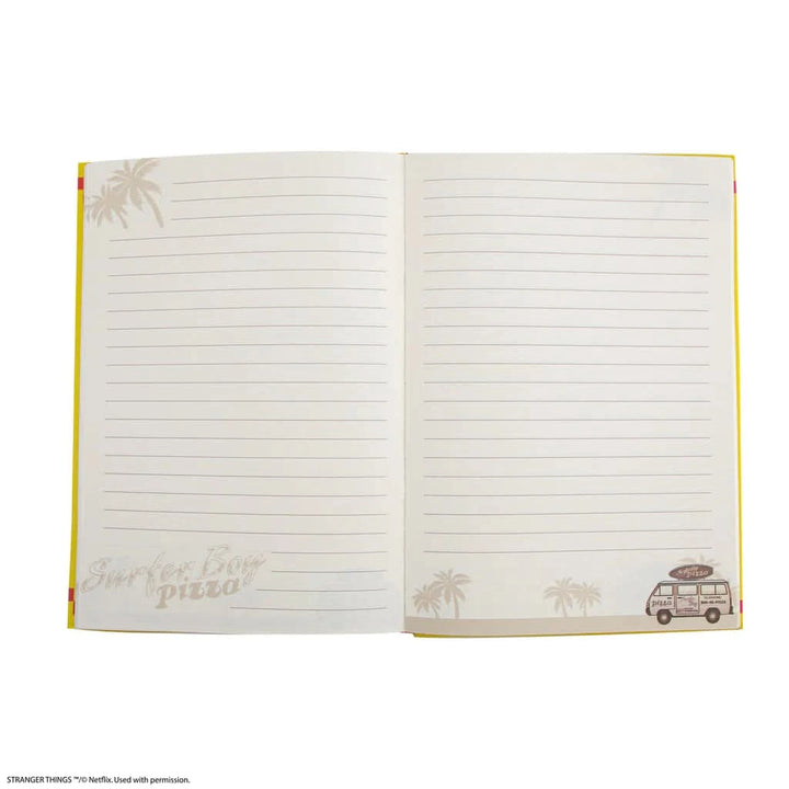 Stranger Things Surfer Boy Pizza Hardcover Notebook CR5184