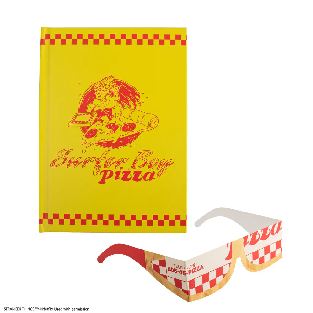 Stranger Things Hardcover Notebook Surfer Boy Pizza CR5184