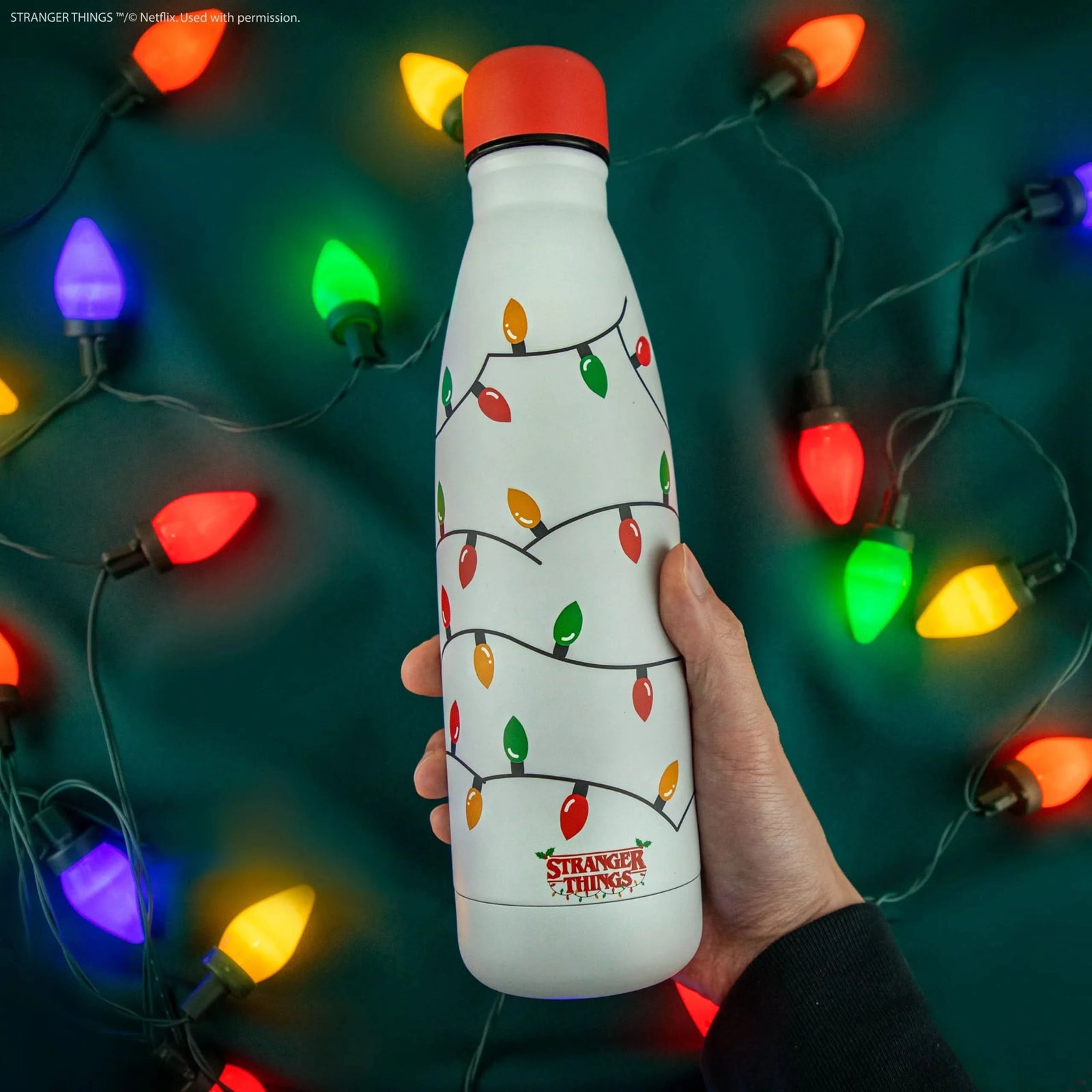 Stranger Things Christmas Lights Insulated Water Bottle CR4081