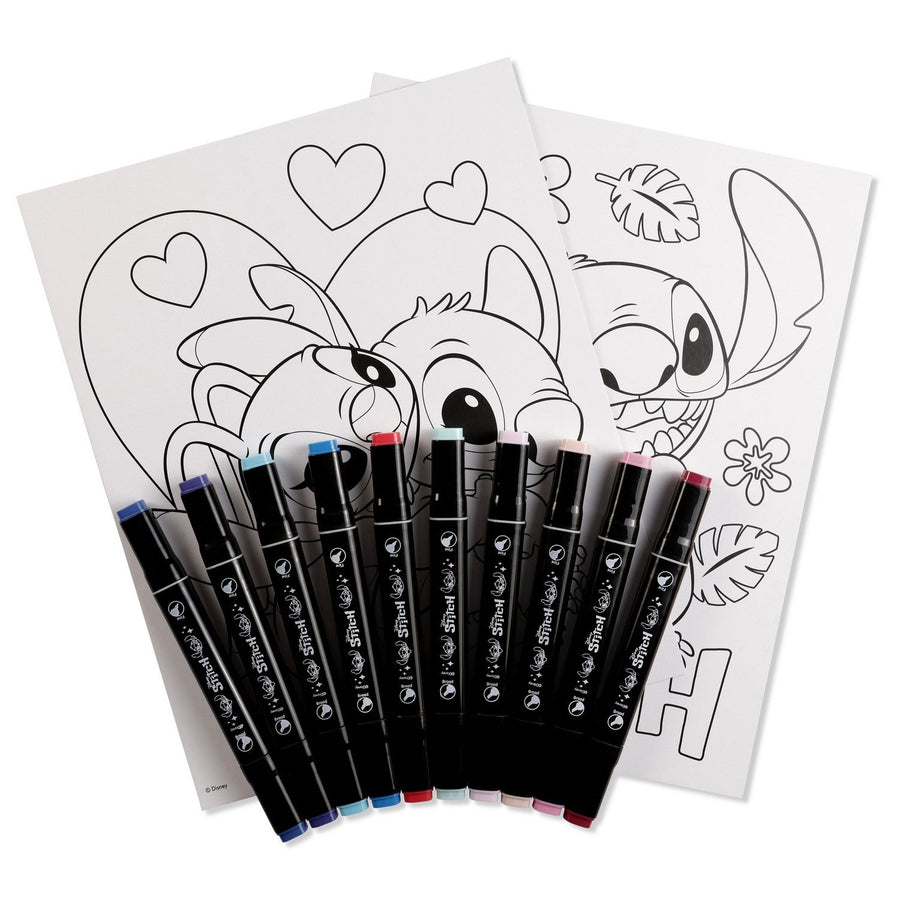 Disney 12 Pcs Colour By Numbers Activity Stitch Set ST00006