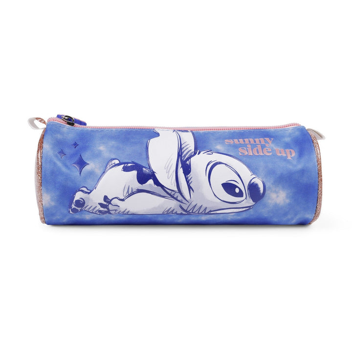 Disney Pencil Case 22Cm Glitter Stitch Blue ST00025