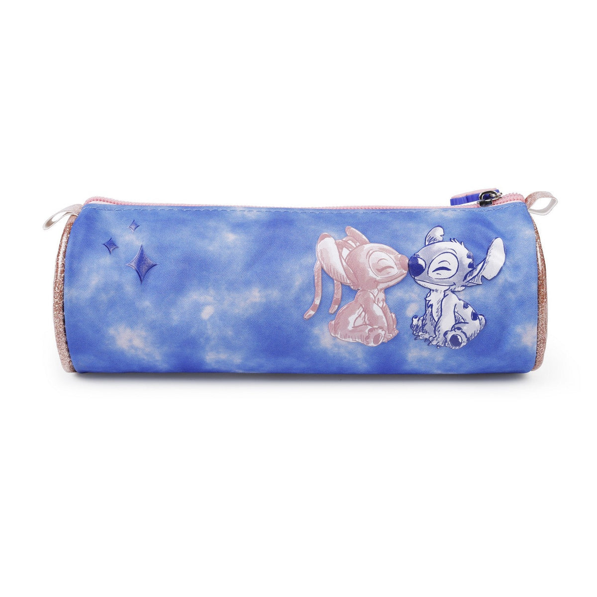 Disney Pencil Case 22Cm Glitter Stitch Blue ST00025
