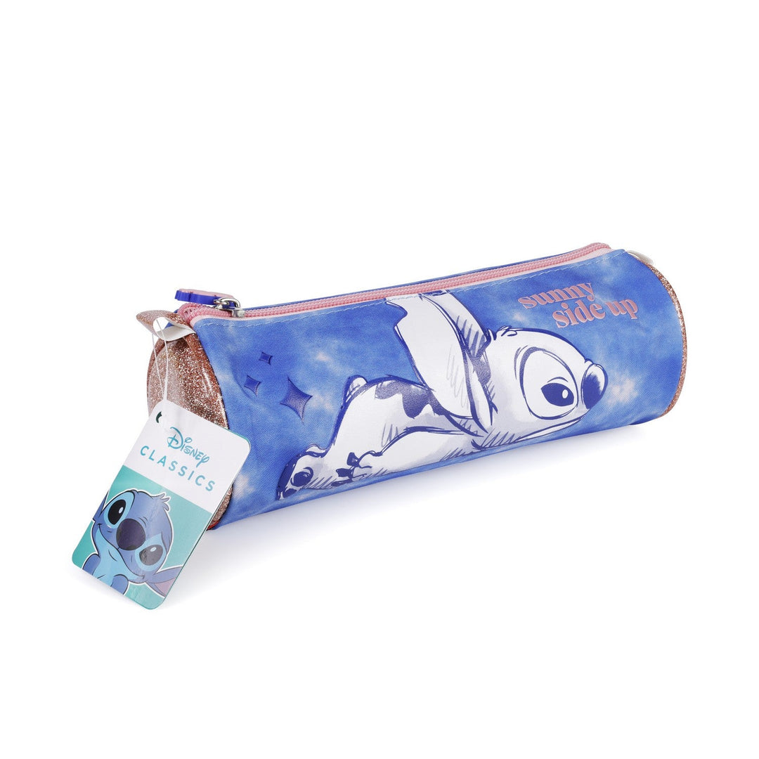Disney Pencil Case 22Cm Glitter Stitch Blue ST00025