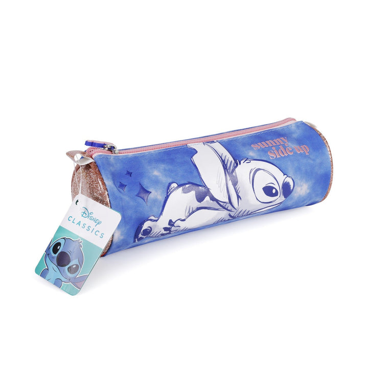 Disney Pencil Case 22Cm Glitter Stitch Blue ST00025