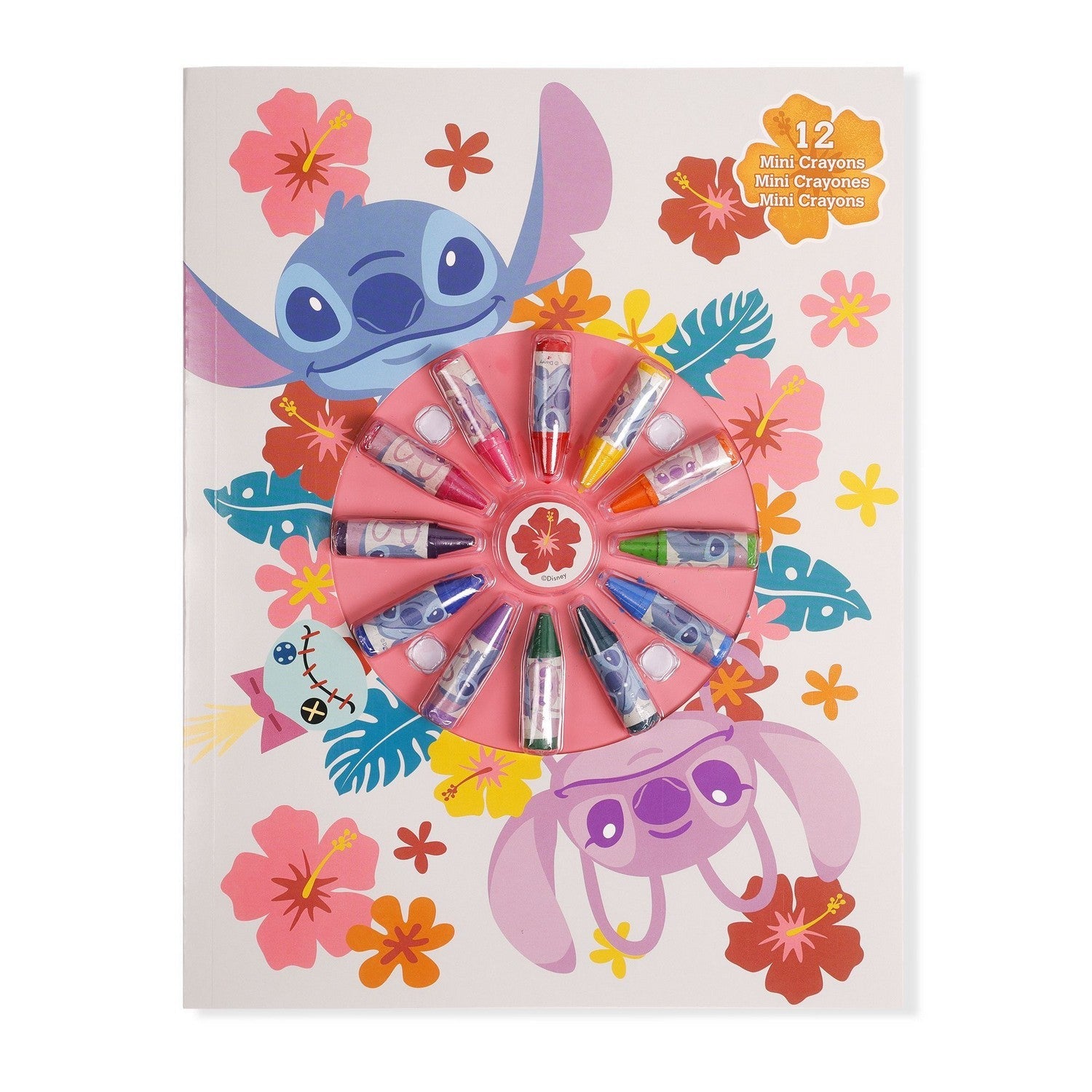 Disney Stitch With 12 Mini Crayons Notebook ST00074
