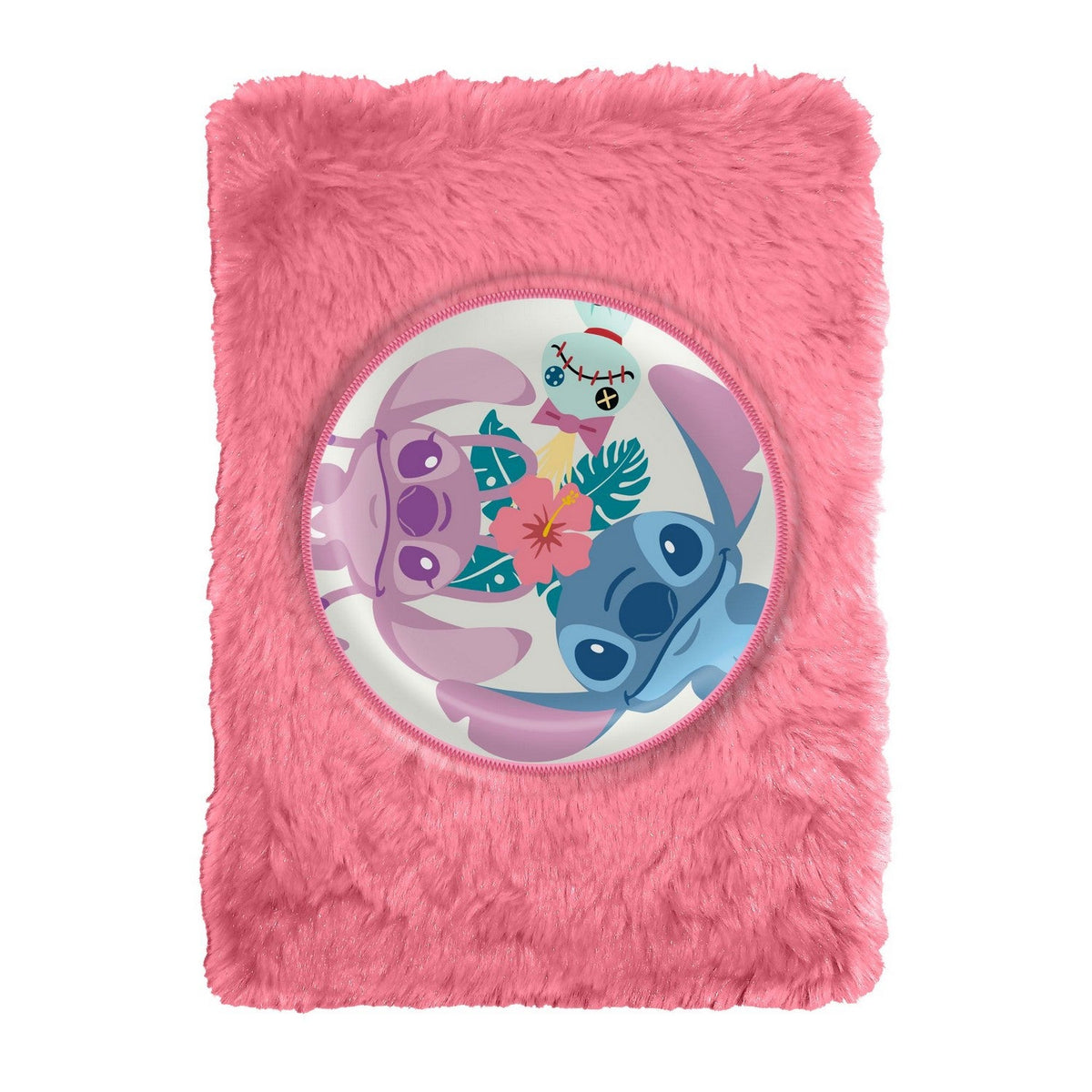 Disney Stitch & Angel Plush Red Notebook ST00081