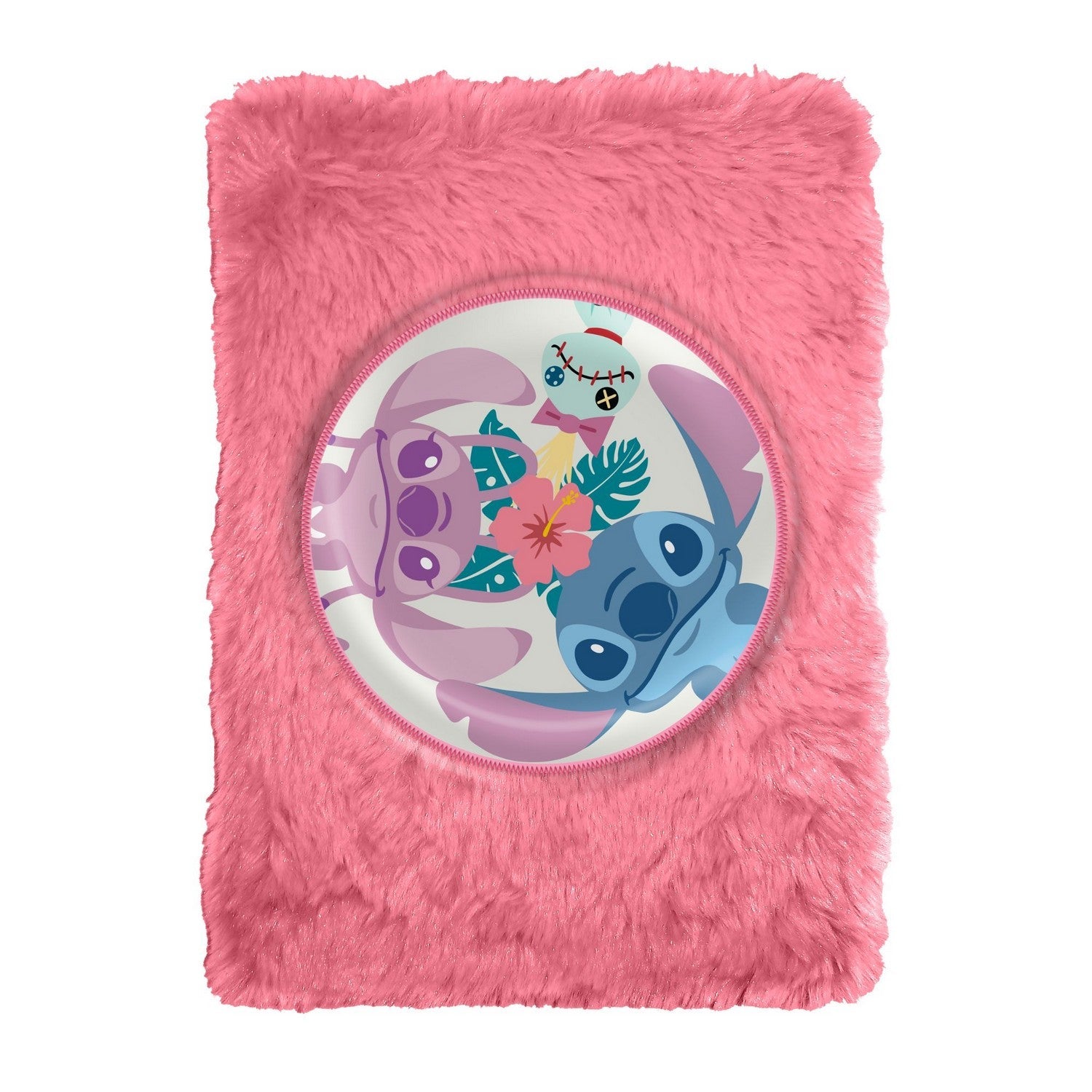 Disney Stitch & Angel Plush Red Notebook ST00081